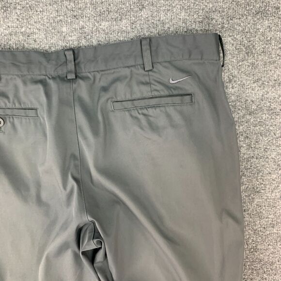 Nike Golf Pants Mens 38 Gray Flat Front DriFit Tech Classic Straight Leg Stretch - Picture 7 of 15